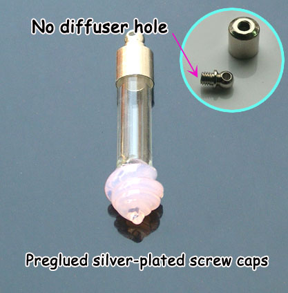 6MM Twister Pink (Preglued silver-plated screw caps)