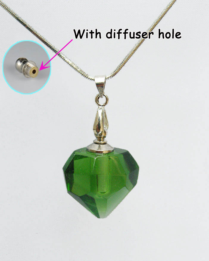 Big Hole Diamond Heart Green(With Diffuser Hole)