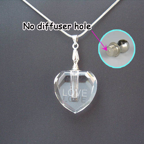 Big Hole Flat Heart Clear With Carving Love(No Diffuser Hole)