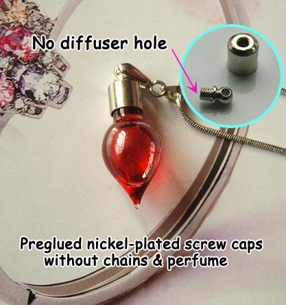 6MM Tear Drop(Preglued Nickel-plated screw caps,No Diffuser Hole)