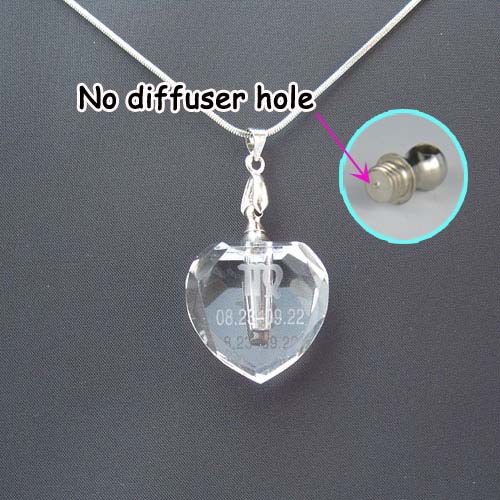 Big Hole Flat Heart Clear With Carving Zodiac Signs(No Diffuser Hole)