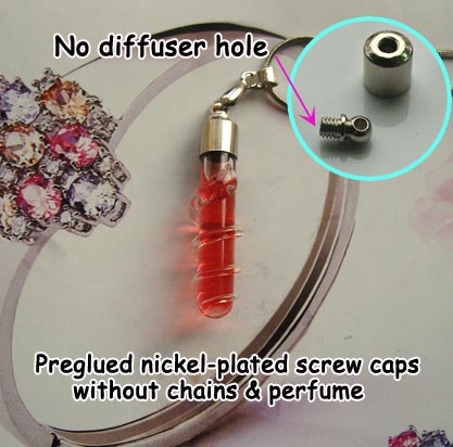 6MM Tube Snake Clear(Preglued Nickel-plated screw caps,No Diffuser Hole)