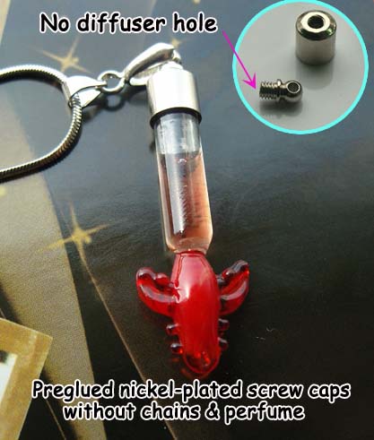 6MM Lobster(Preglued Nickel-plated screw caps,No Diffuser Hole)