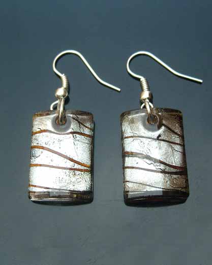 Murano Rectangle  Earrings (sold in per pairs) 
