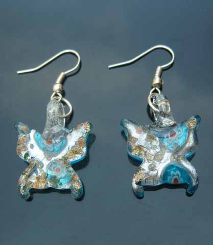 Murano ‎Butterfly Earrings (sold in per pairs) 