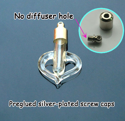 6MM Heart (4 Color Available) with Preglued silver-plated screw caps