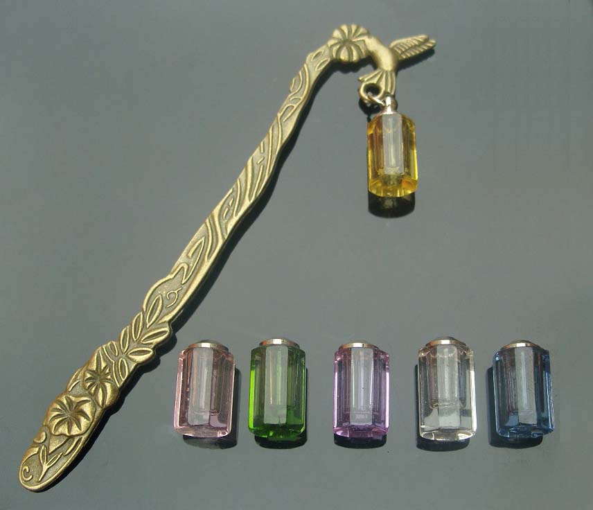 Bookmark with Crystal Vials(Assorted Colors)