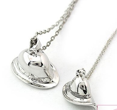 Stainless Steel Hat Necklaces(Sold in per package of 20pairs)