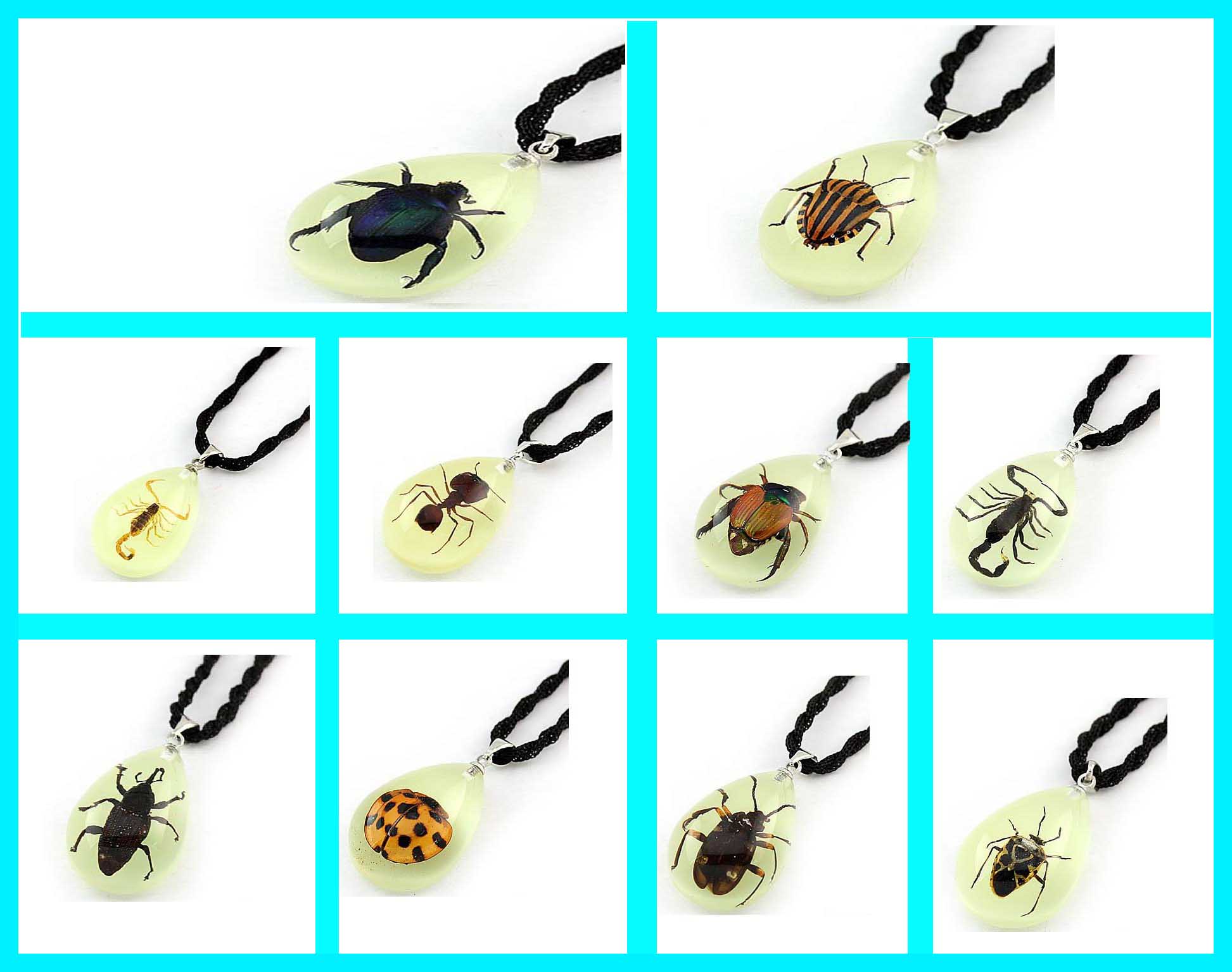 Amber Pendants,Glowing In Dark(Sold in per package of 30pcs,assorted designs)