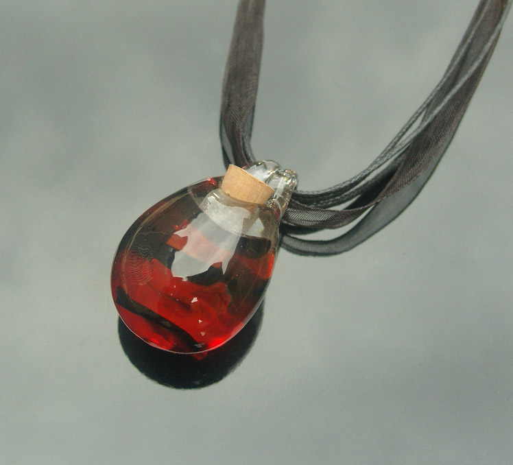 Murano Glass Perfume Necklace (with cord)