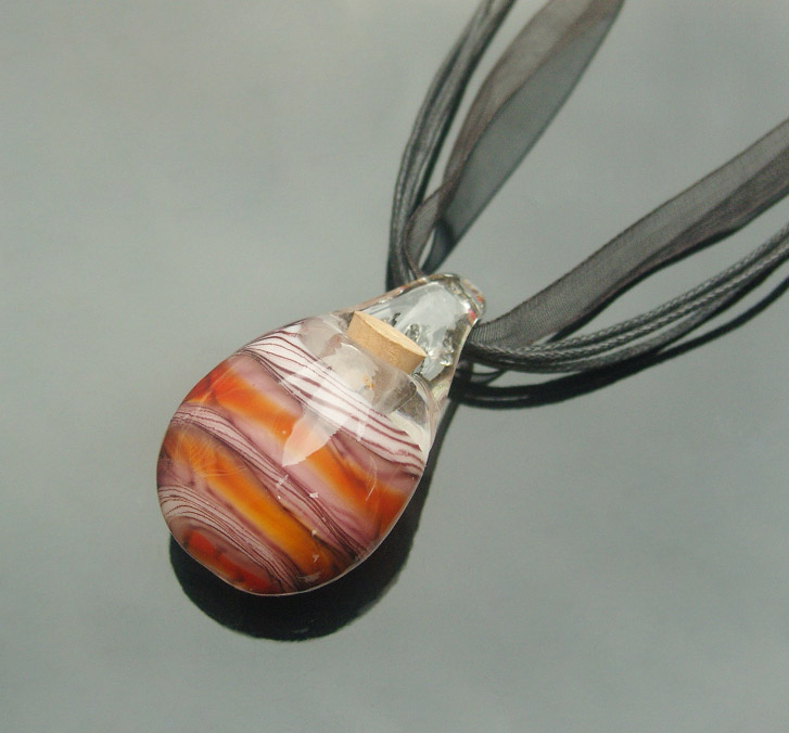 Murano Glass Perfume Necklace (with cord)