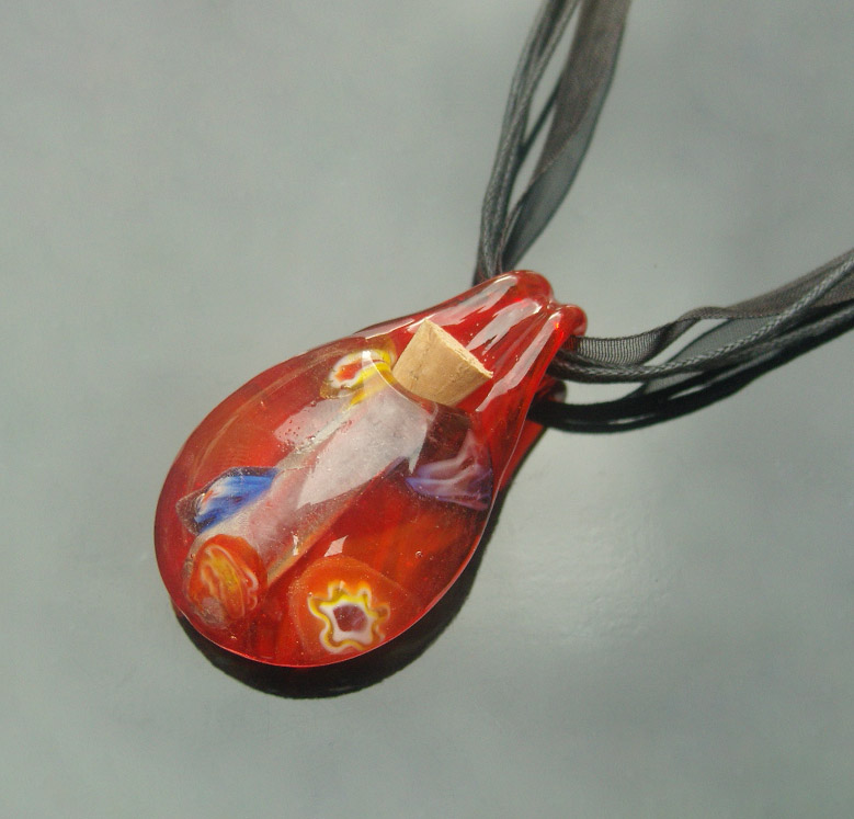 Murano Glass Perfume Necklace (with cord)