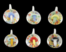 Murano Mushroom Pendant (Sold in 12 pcs per package, assorted colors)