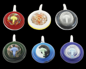 Murano Mushroom Pendant (Sold in 12 pcs per package, assorted colors)