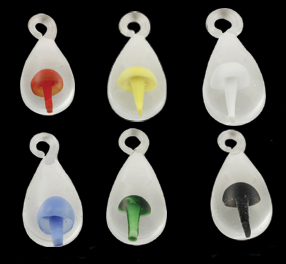 Murano Mushroom Pendant (Sold in 12 pcs per package, assorted colors)