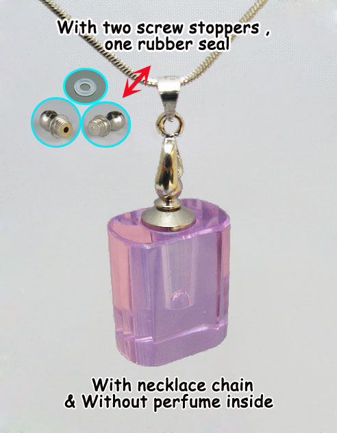 Big Hole Rectangular Cylinder Purple(with the necklace chains)