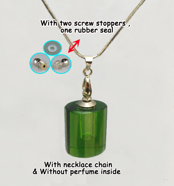 Big Hole Elliptic Cylinder Green(with the necklace chains)