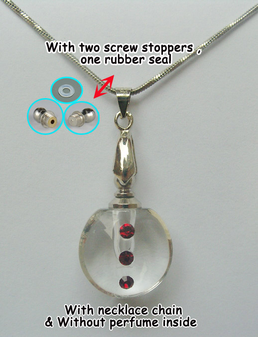 Round Clear (with necklace chain)