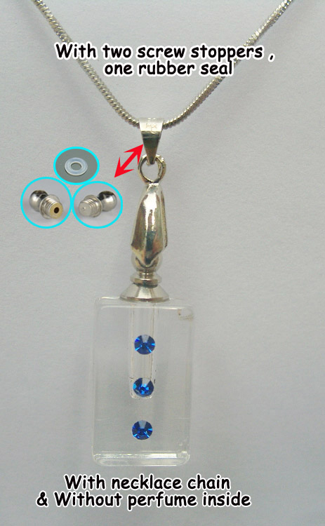 Square Clear (with necklace chain)