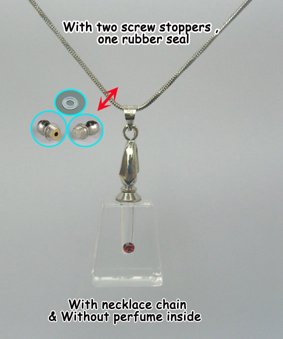 Trapezium Clear (with necklace chain)