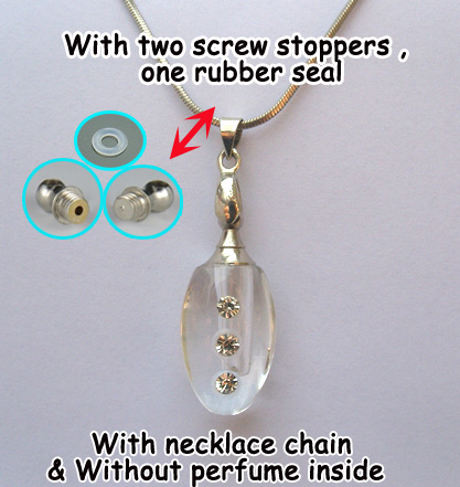 Tear Drop Clear (with necklace chain)