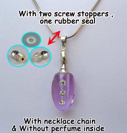 Tear Drop Purple (with necklace chain)