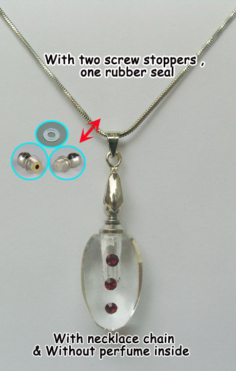 Tear Drop Clear (with necklace chain)