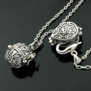 Perfume Locket Necklace(Sold in per pairs)