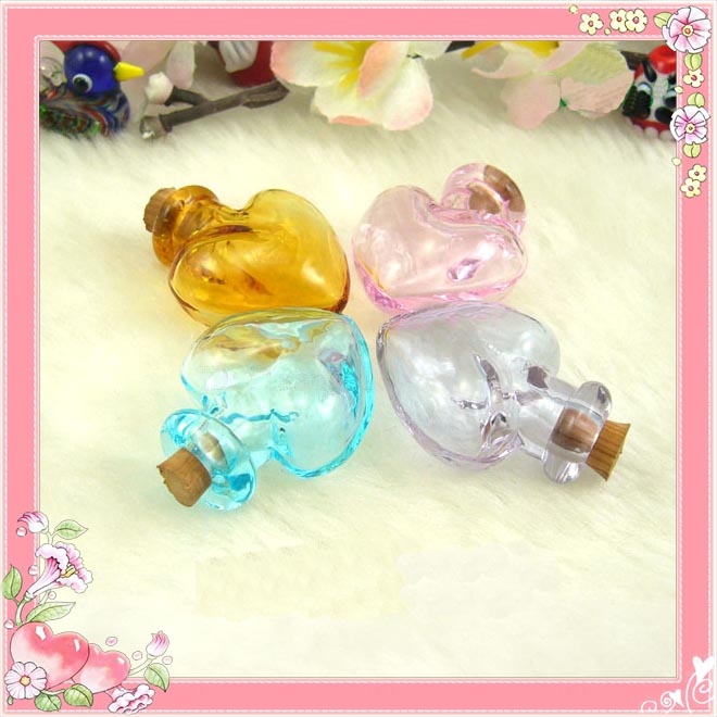 Murano Glass Essential Oil Vial Heart (30MMx25MM,0.50ML)