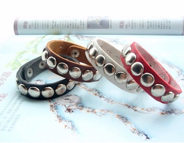 Leather Bracelets(Sold in per package of 80pcs,assorted colors)