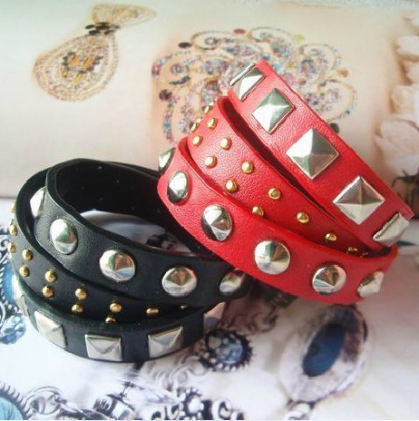 Leather Bracelets(Sold in per package of 35pcs,assorted colors)