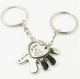 Aolly Lovers Keychain Charms Miss You (Sold in per package of 50 pairs)