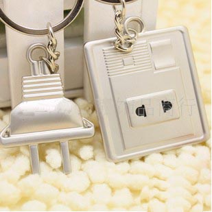Aolly Lovers Keychain Charms Plug And Outlet (Sold in per package of 50pairs)