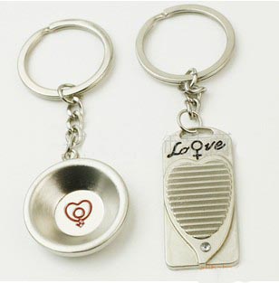 Aolly Lovers Keychain Charms Washbasin And Washboard (Sold in per package of 50pairs)
