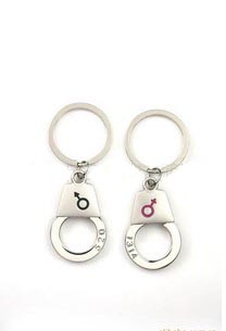 Aolly Lovers Keychain Charms Boy And Girl Sign (Sold in per package of 50pairs)