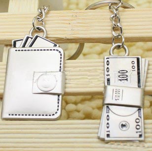 Aolly Lovers Keychain Charms Wallet And Money (Sold in per package of 50pairs)