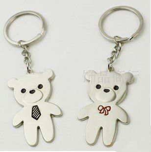 Aolly Lovers Keychain Charms Bear Couple (Sold in per package of 50 pairs)