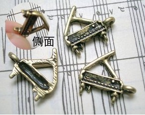 15x31x2MM Bronze Piano Trinket Ornament charms (sold in per package of 200pcs)