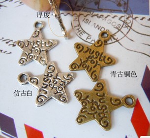 12X14MM Alloy Trinket Charms Lucky Star(sold in per package of 300pcs,assorted)