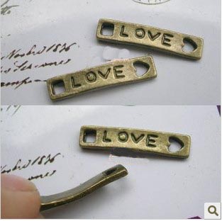 20X4MM Bronze Love Trinket charms (sold in per package of 200pcs)