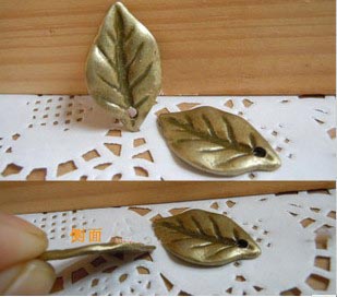 13X22MM Bronze Pendant Charms Leaves(sold in per package of 200pcs)
