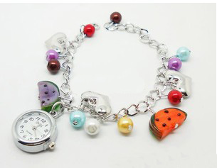 Alloy Vegetable And fruit Bracelet Watches(sold in per package of 10pcs)
