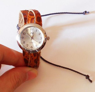 Leather Leopard Grain Bracelet Watches(sold in per package of 10pcs,assorted colors)