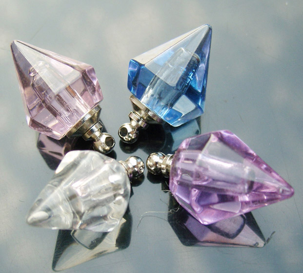 Crystal Plain Vials Cone(16x19MM,assorted colors)