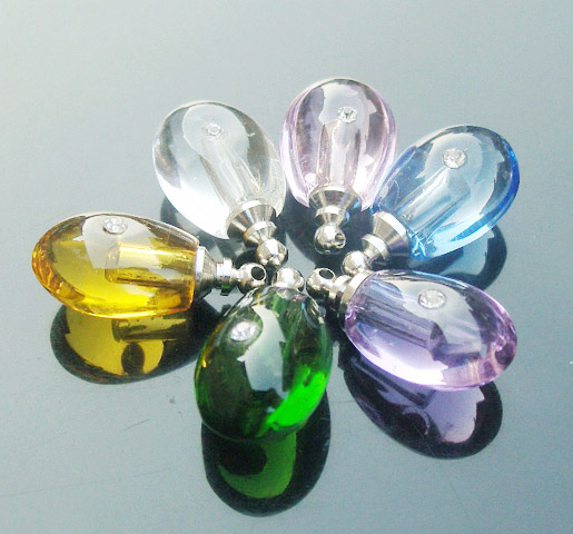 Crystal Rhinestone Vials Tear Drop(21x13MM,assorted colors)