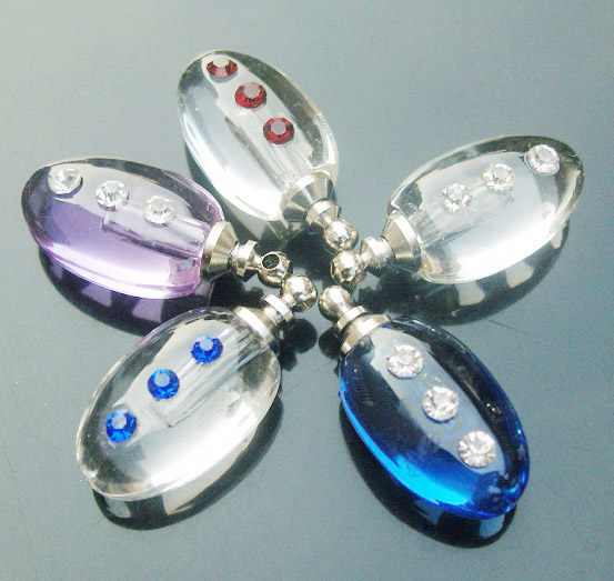 Crystal Rhinestone Perfume Vials Tear Drop(23x18MM,assorted colors)