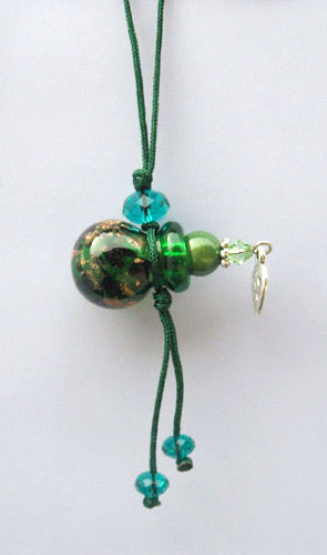 Murano Glass Perfume Cellphone Strap Green