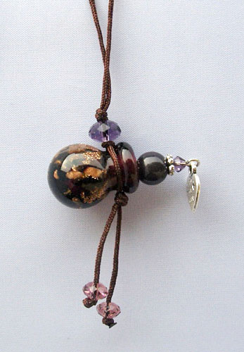 Murano Glass Perfume Cellphone Strap Purple