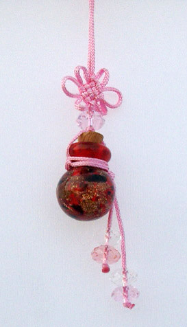 Murano Glass Perfume Cellphone Strap Red