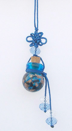 Murano Glass Perfume Cellphone Strap Light Blue